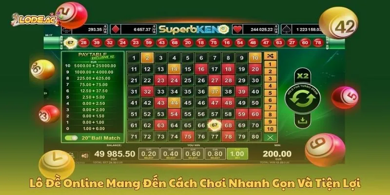 Lô đề online mang đến cách chơi nhanh gọn và tiện lợi